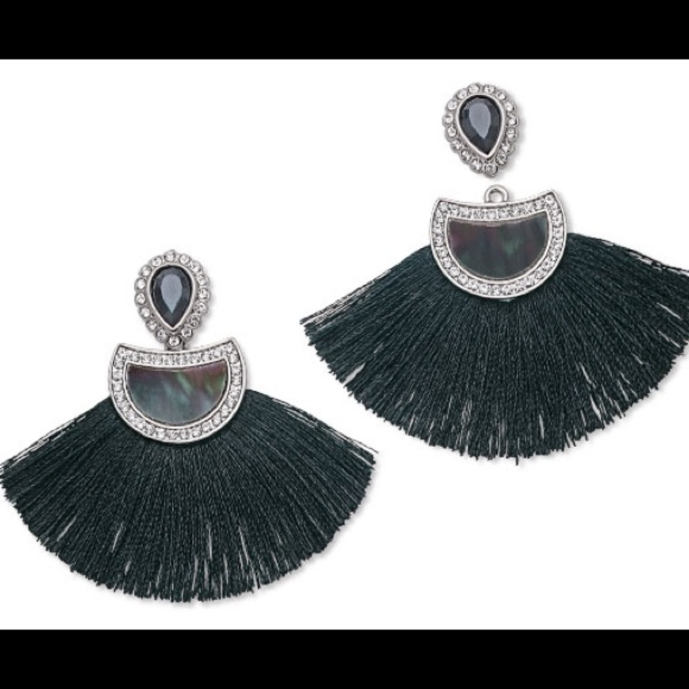 Fanfare Earrings - black/silver